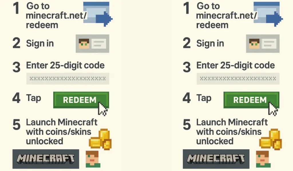 Steps to Redeem Minecraft Gift Cards