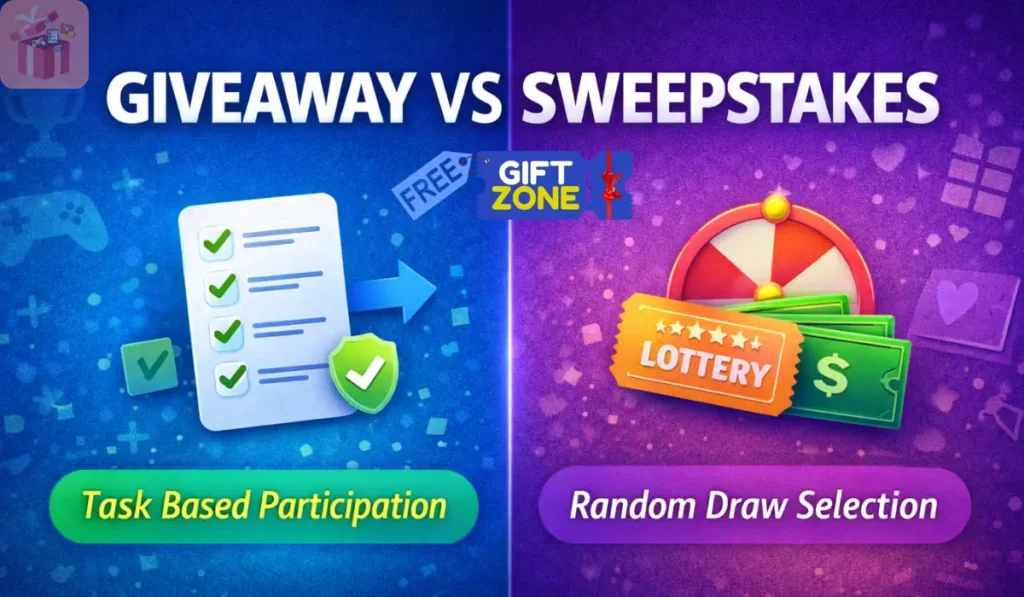 Giveaway vs Sweepstakes on Our Platform