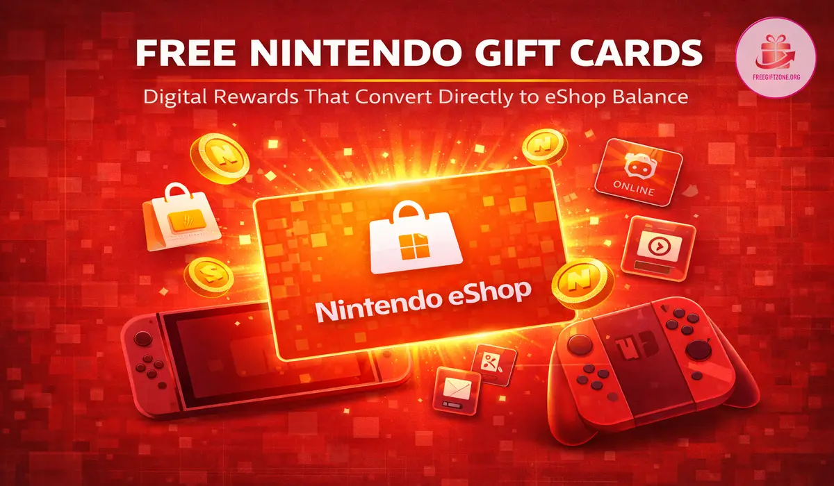 Overview image showing our Nintendo gift card campaign structure and reward positioning