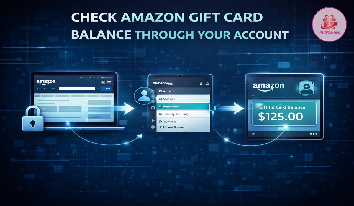 Overview image showing how to check Amazon Gift Card balance without spending the card