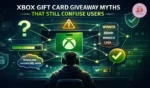 Visual overview of common Xbox Gift Card giveaway myths and the boundaries users often misunderstand